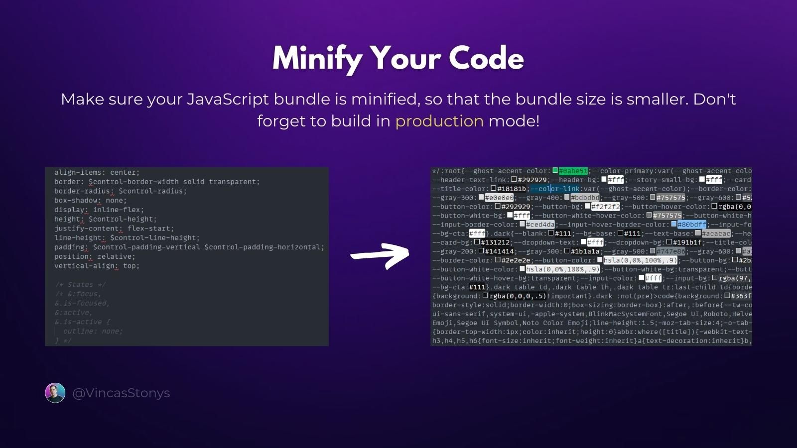 Minified code.