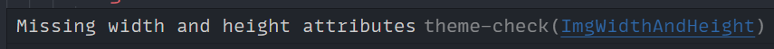 Missing width and height attributes error.